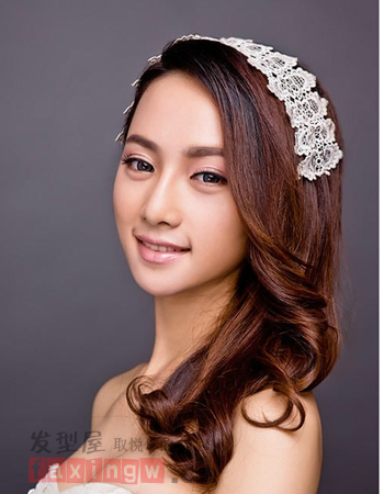 唯美韓式新娘中長發髮型浪漫婚禮看你的
