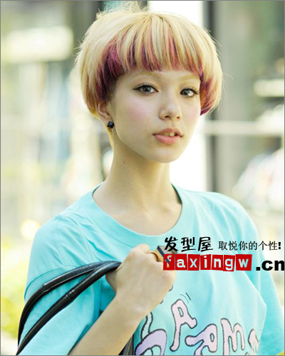 2012最新女生多變染髮顏色 日系個性時尚短髮髮型圖片