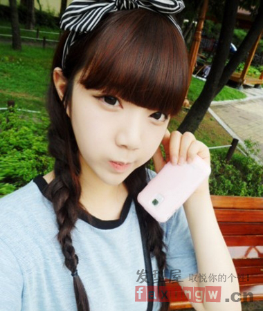 2014最新齊劉海髮型扎法推薦  甜美減齡萌妹紙