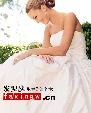 古典白色婚紗新娘髮型圖片 化身天使