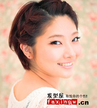 短髮怎么紮好看 純淨之美側短髮編髮圖解