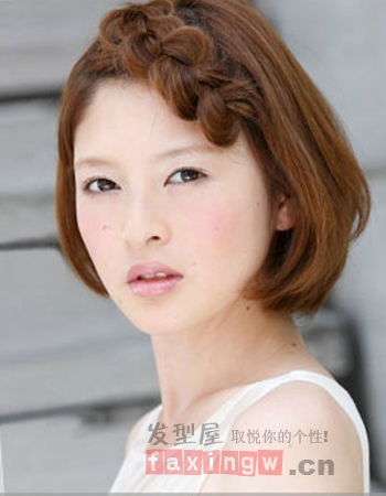 可愛麻花辮唯美女生髮型圖片