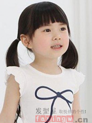 可愛兒童雙馬尾辮扎發設計 簡直是最甜美的小公主