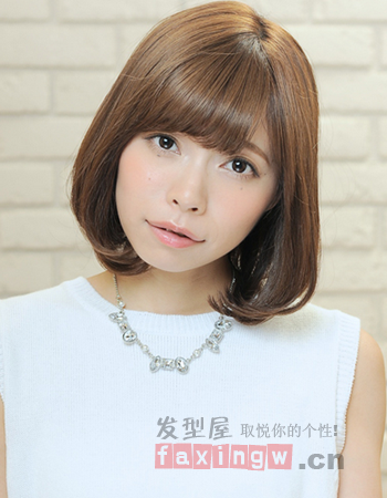 日系齊劉海髮型圖片   清新瘦臉顯甜美