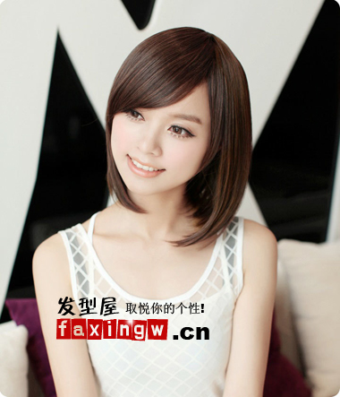 2013年圓臉女生流行的短髮髮型