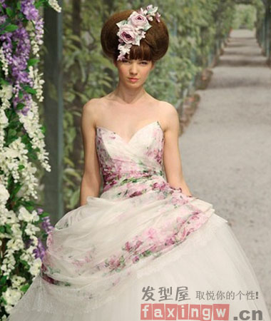 復古宮廷新娘髮型圖片