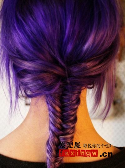2012頭髮好看顏色推薦 炫麗紫色頭髮圖片