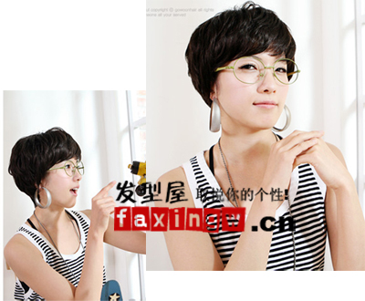女生短髮紋理燙髮型 潮女必備