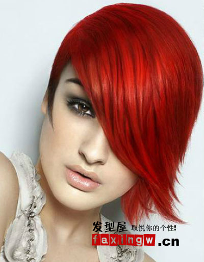 2012最新款沙宣髮型 紅運當頭紅色系短髮