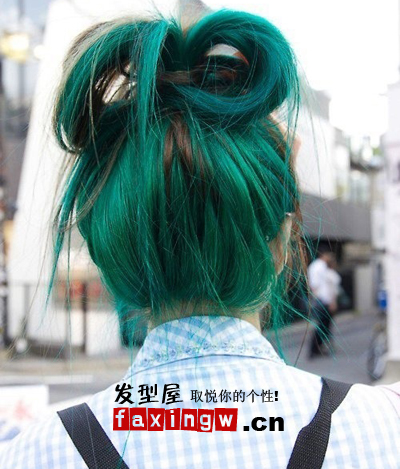 暢享綠色頭髮 藍綠色頭髮圖片
