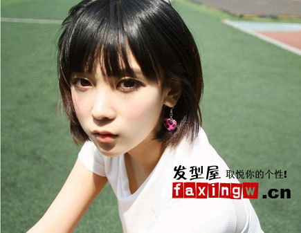   韓國網路人氣美女瓜子臉髮型
