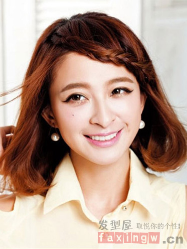 齊肩短髮怎么扎 劉海編髮可愛滿分