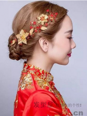 中式復古新娘髮型圖賞析