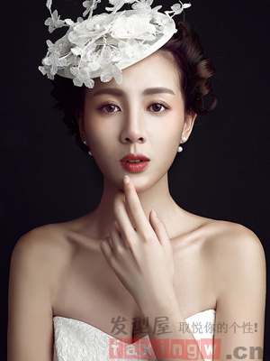 韓式優雅新娘妝髮型  典雅高貴女神范兒
