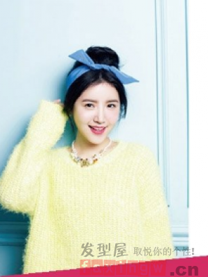 女生韓式頭巾髮型 打造甜美風範