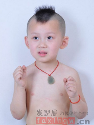 小男孩心形髮型剪法