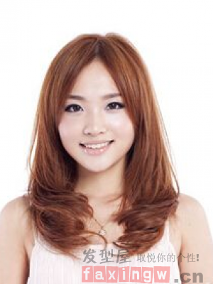 圓臉燙髮髮型圖片女中長發推薦