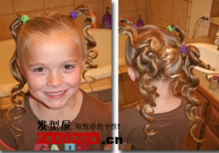 歐美小孩扎頭髮的方法效果圖