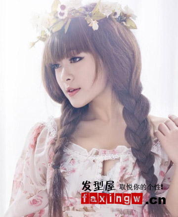 2012青春減齡韓式髮型 女生扎辮子髮型圖片