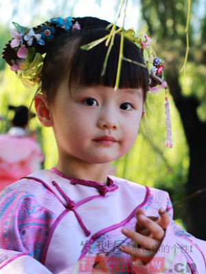 女童古裝頭型圖片