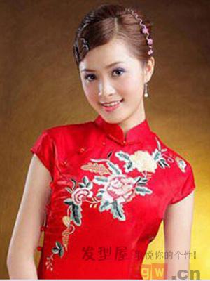 新娘復古旗袍髮型圖片大全 做性感自信新娘