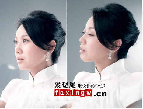   女明星穿旗袍髮型 變身古典美女