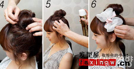 最新2款韓國盤發髮型diy 打造水嫩般的女孩