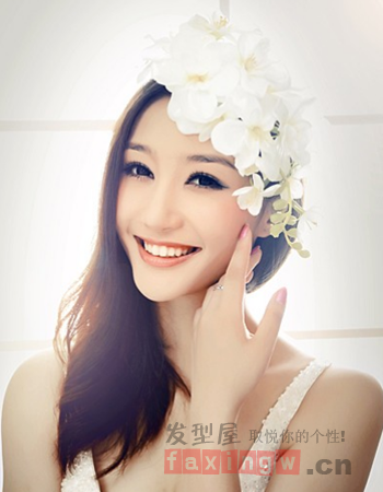 唯美韓式新娘中長發髮型浪漫婚禮看你的