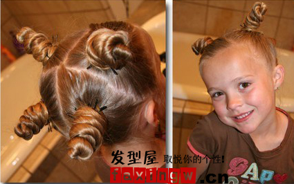 歐美小孩扎頭髮的方法效果圖