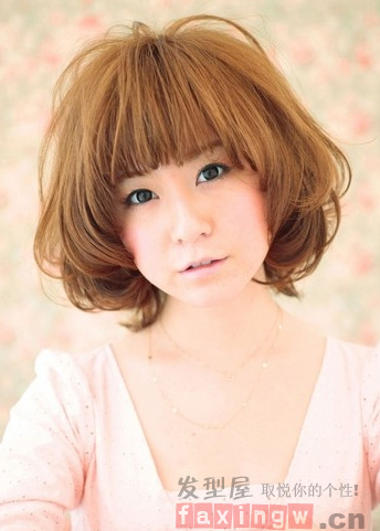 空氣燙髮型圖片中短髮 空氣燙髮型圖片中短髮