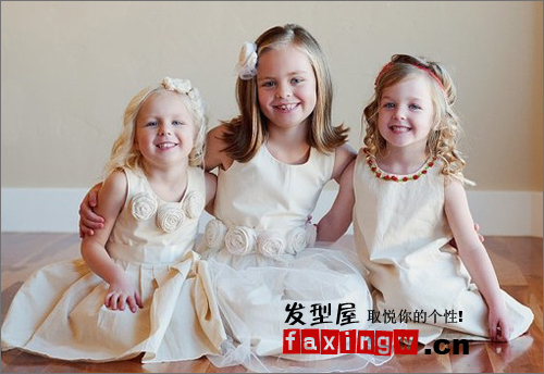 2012最新兒童流行髮型設計 婚禮女花童髮型圖片 