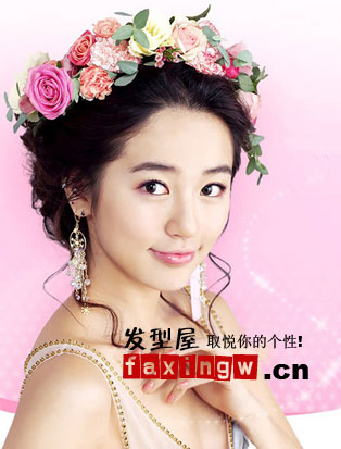 韓國女星尹恩惠甜美新娘髮型圖片 靚麗無限