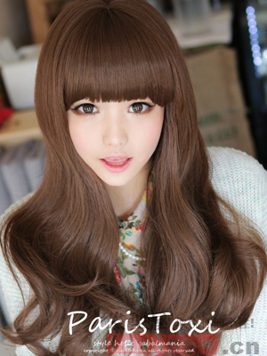 韓式假髮齊劉海髮型圖片  甜美減齡淑女最愛