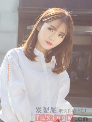 齊肩直發髮型圖片韓式 簡單甜美