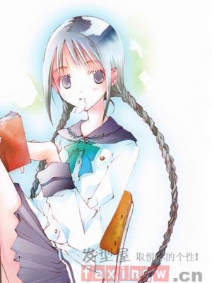 漫畫扎麻花辮女孩圖片 妙不可言