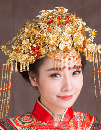 中式復古婚禮新娘髮型 完美演繹中國風