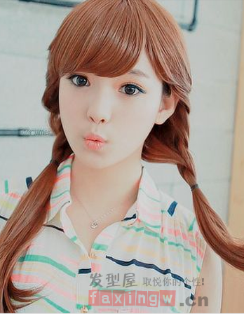 韓國雙麻花辮髮型扎法  清新可愛演繹國民甜心