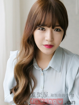 韓式空氣劉海女生髮型 甜美時尚顯氣質