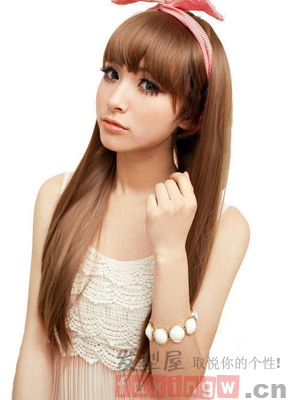 韓式假髮齊劉海髮型圖片  甜美減齡淑女最愛