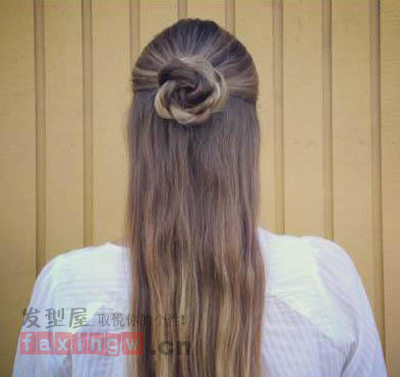 2013最新淑女氣質髮型 優雅盤發半扎發