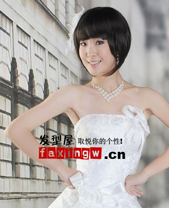 韓國短髮新娘髮型圖片