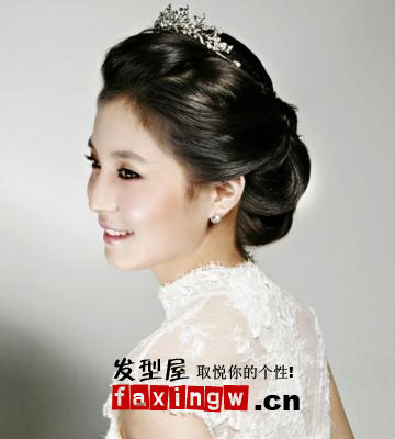 2011優雅韓式新娘髮型圖片