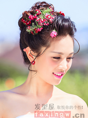 韓國新娘盤發造型設計   優雅端莊女神范兒