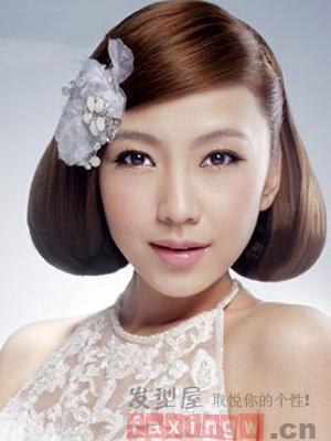 中式復古新娘髮型圖片大全