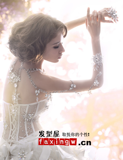 小清新純美新娘髮型圖片