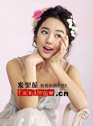 韓國女星尹恩惠甜美新娘髮型圖片 靚麗無限