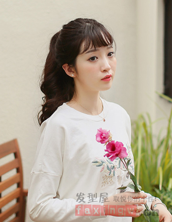 韓式齊劉海髮型圖片 簡單塑造甜美小蘿莉