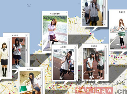 台灣女高中生校服地圖發布   盤點台高清純女學生造型