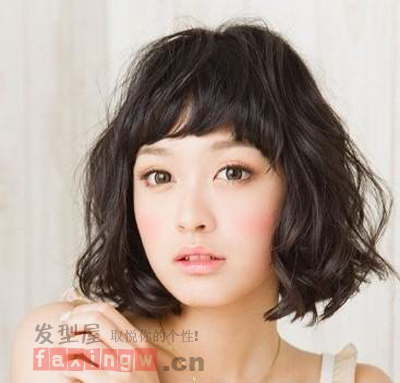 2013韓式短髮燙髮髮型  圓臉最修顏顯瘦